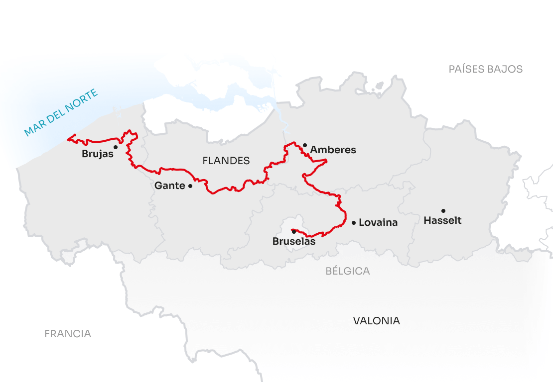 Map Flanders ES Art Cities Route