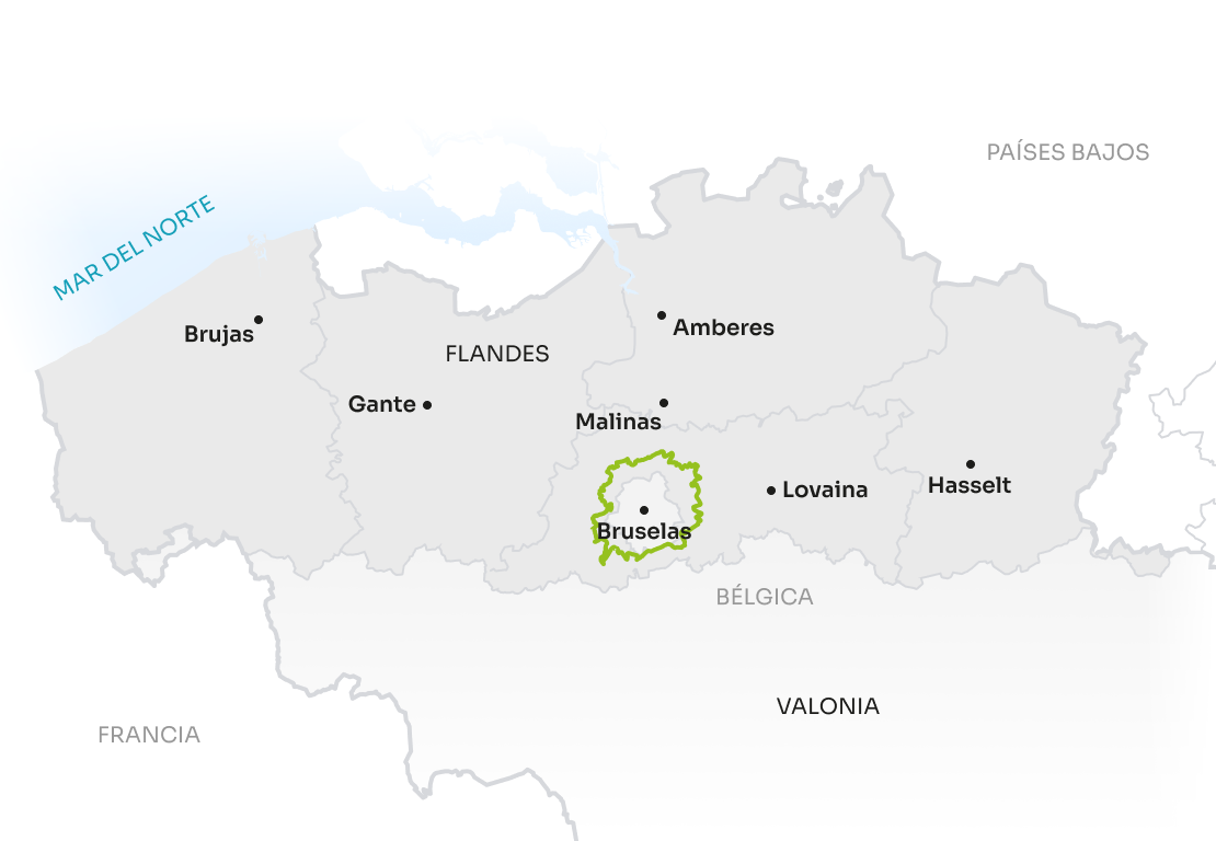 Map Flanders ES Green Belt Route